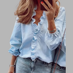 Blusa elegante de manga larga Maren