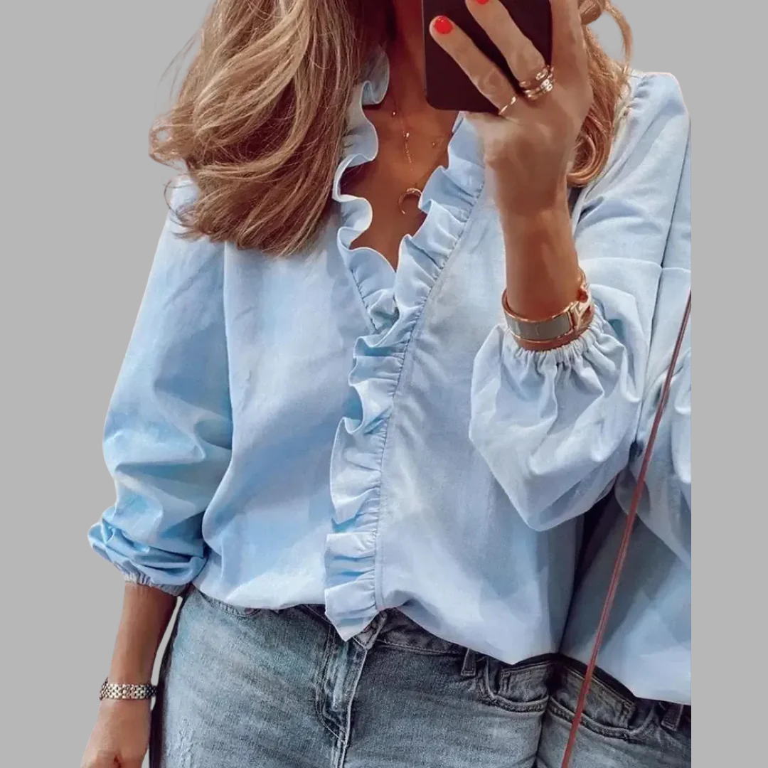 Blusa elegante de manga larga Maren