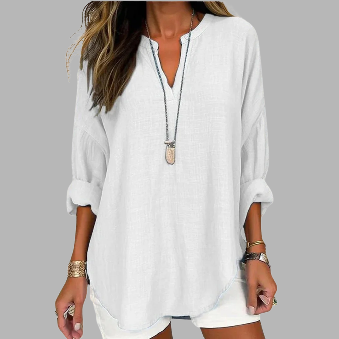 Blusa elegante de cuello en V Alicia