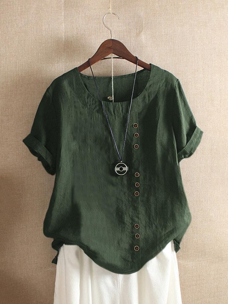Blusa ligera Bianca con tapeta de botones
