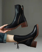 Botines con Cremallera Tacón Cómodo Isabelle