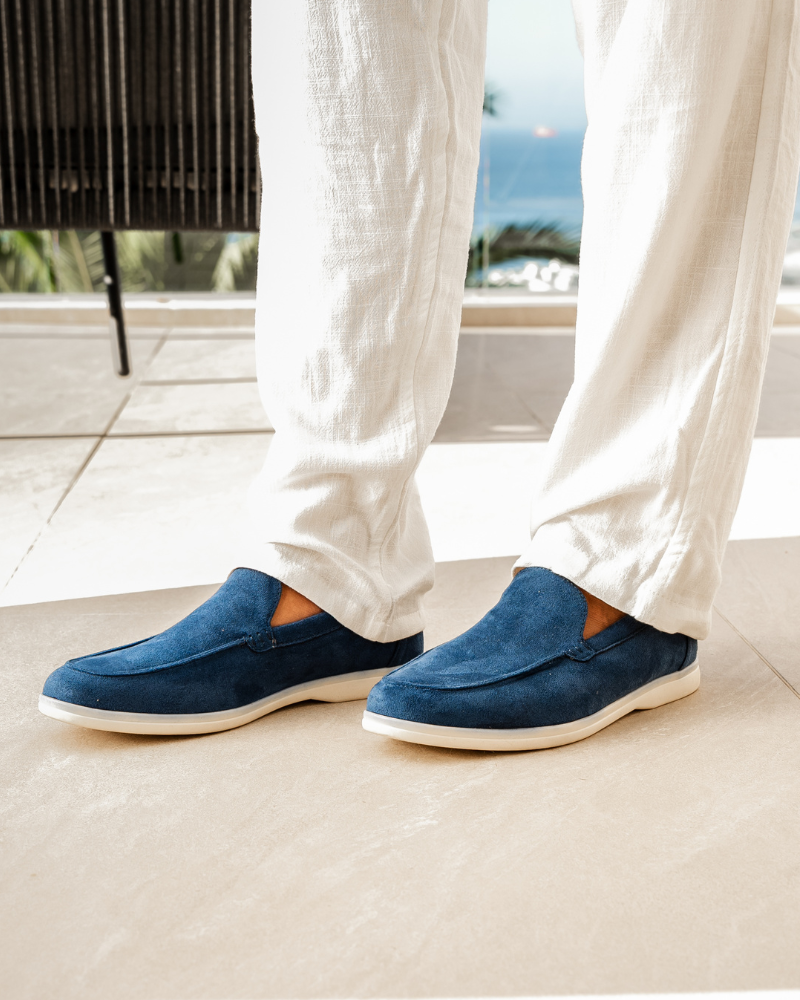 MOCASINES DE CUERO DE ANTE