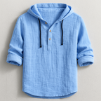 Camisa con capucha color piedra