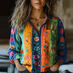 Blusa con Estampado Floral Retro Nanna