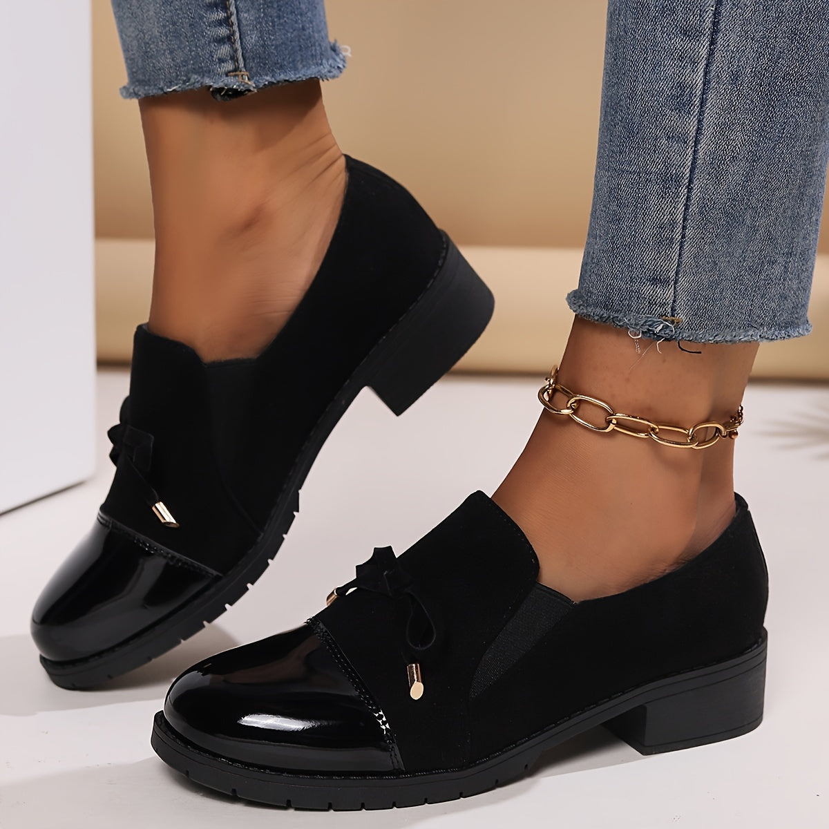 Mocasines Confort Punta Charolada Camille