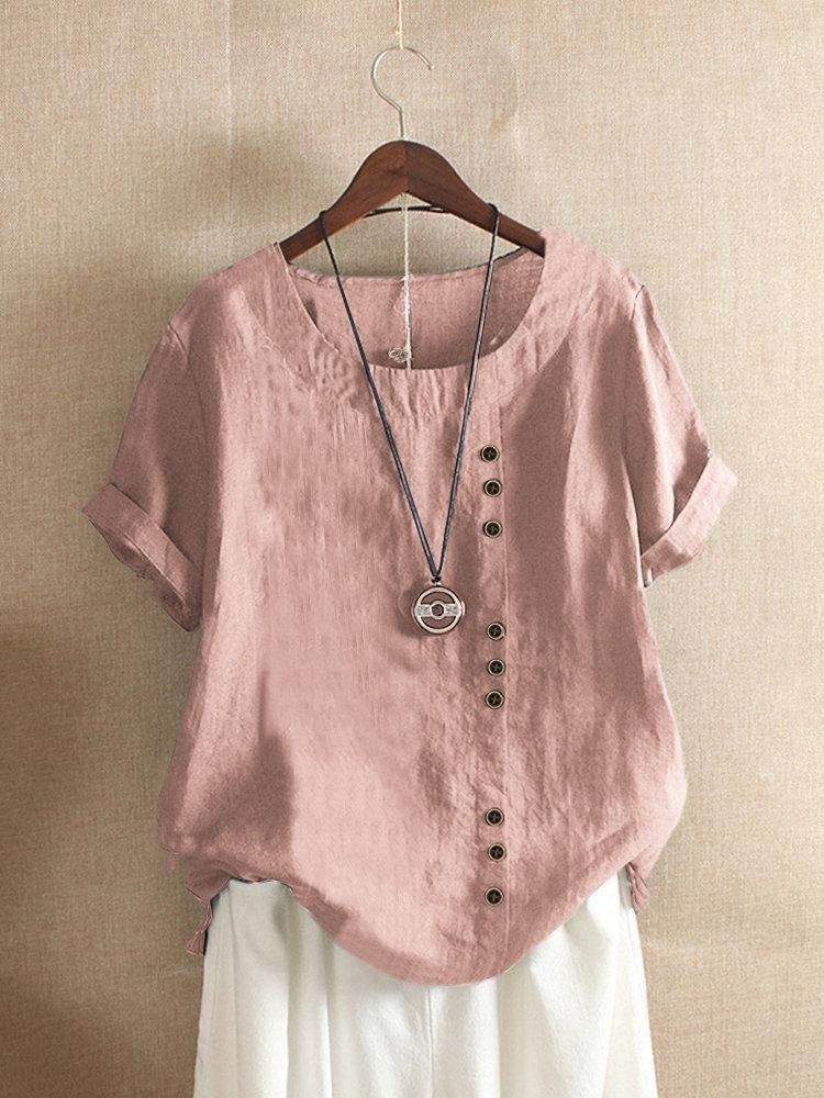 Blusa ligera Bianca con tapeta de botones