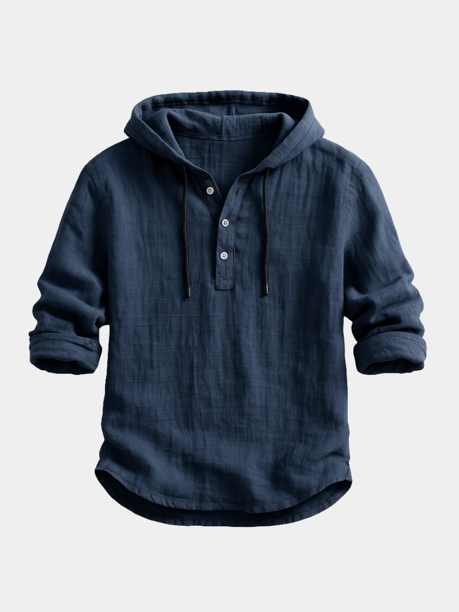 Camisa con capucha color piedra