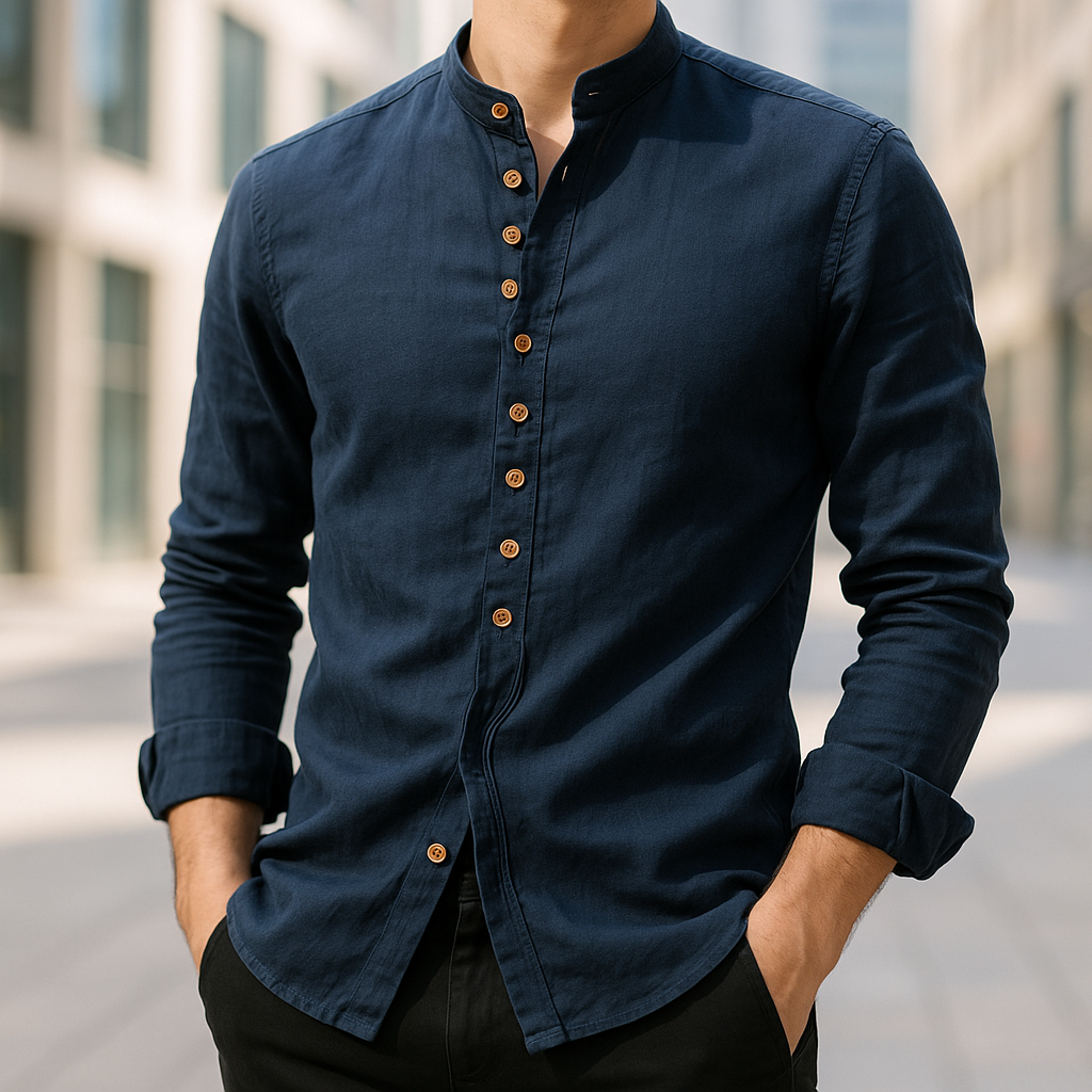 CAMISA DE LINO Y ALGODÓN PARA HOMBRE