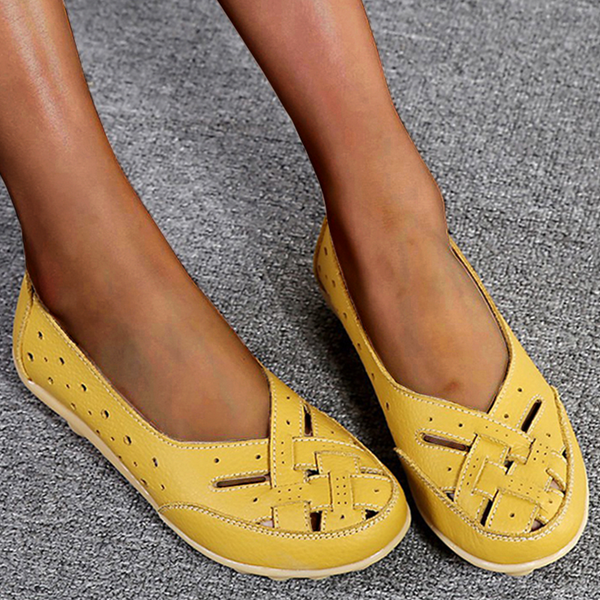 Mocasines Elegantes de Cuero Aireado