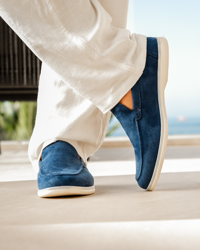 MOCASINES DE CUERO DE ANTE