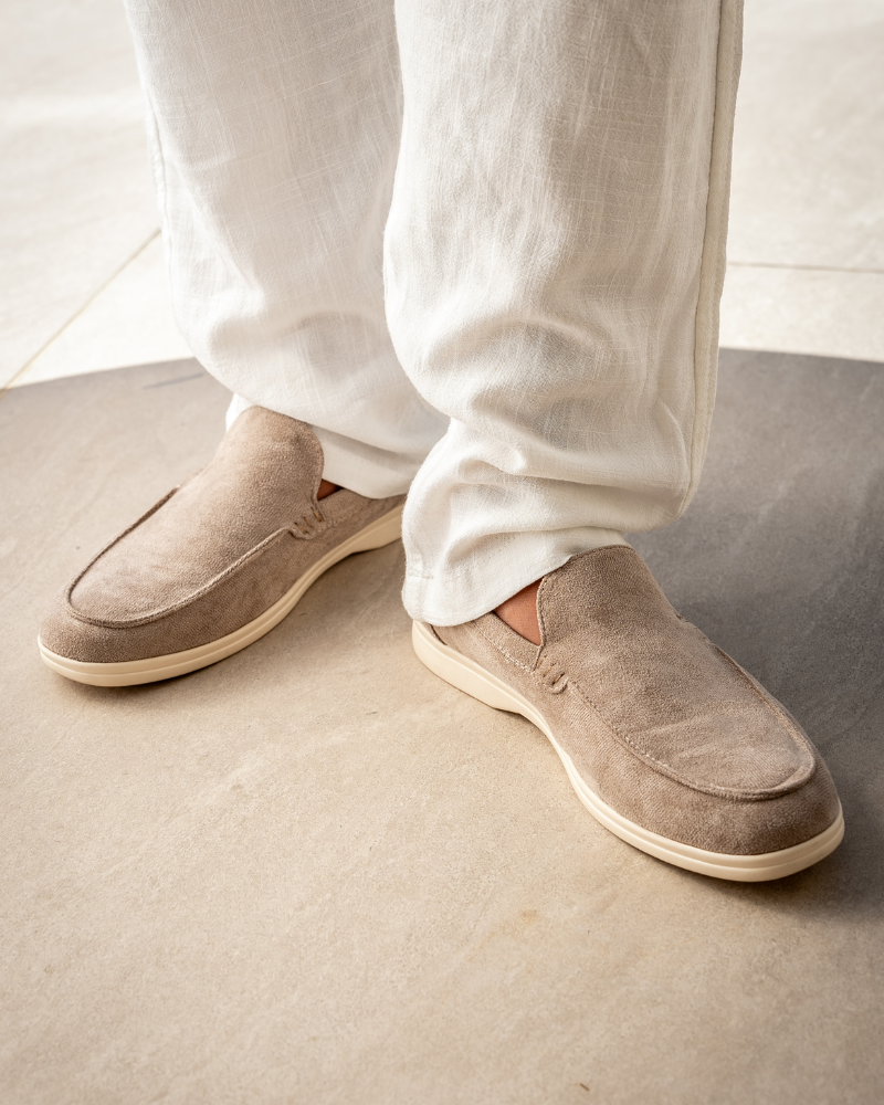 MOCASINES DE CUERO DE ANTE