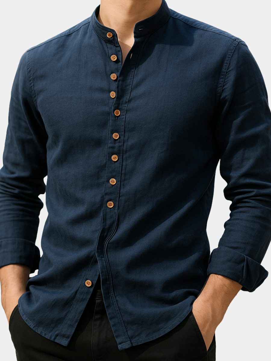 CAMISA DE LINO Y ALGODÓN PARA HOMBRE