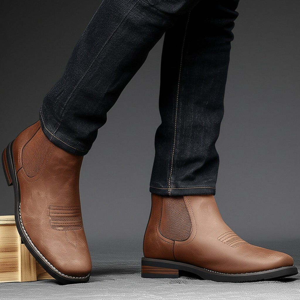 BOTAS CLÁSICAS DE CUERO PARA HOMBRE