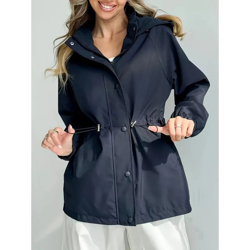 Gabardina Impermeble con Corte Ajustada