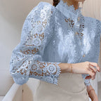Camisa de manga larga con encaje y detalles Tove