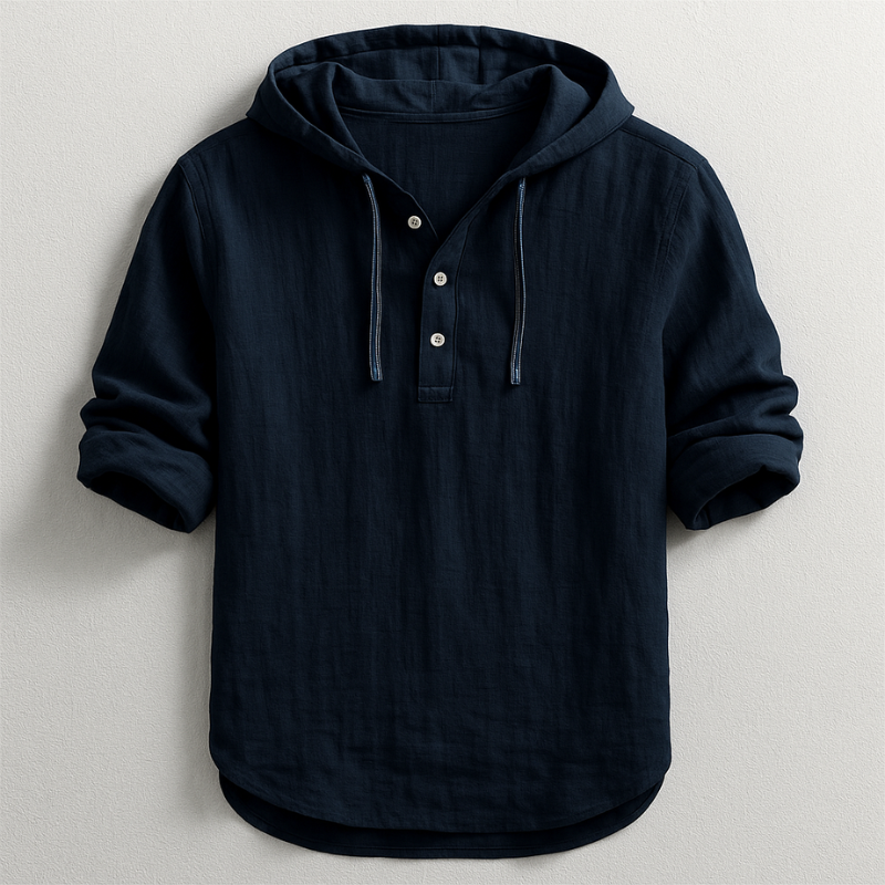 Camisa con capucha color piedra