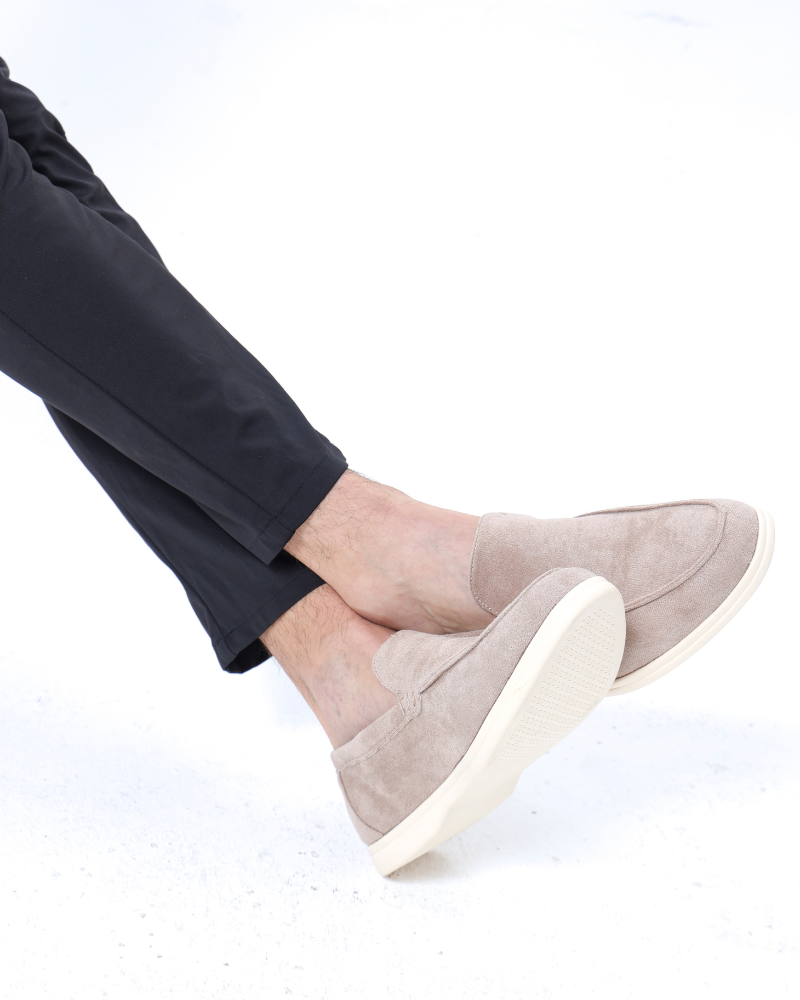 MOCASINES DE CUERO DE ANTE