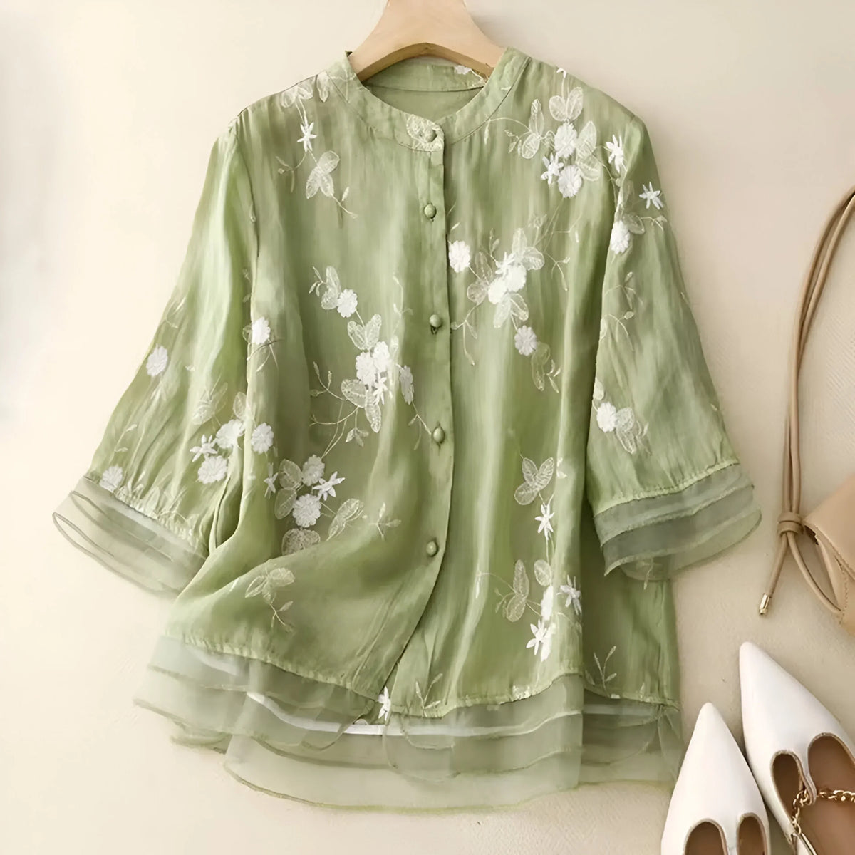 Top de algodón bordado Mila