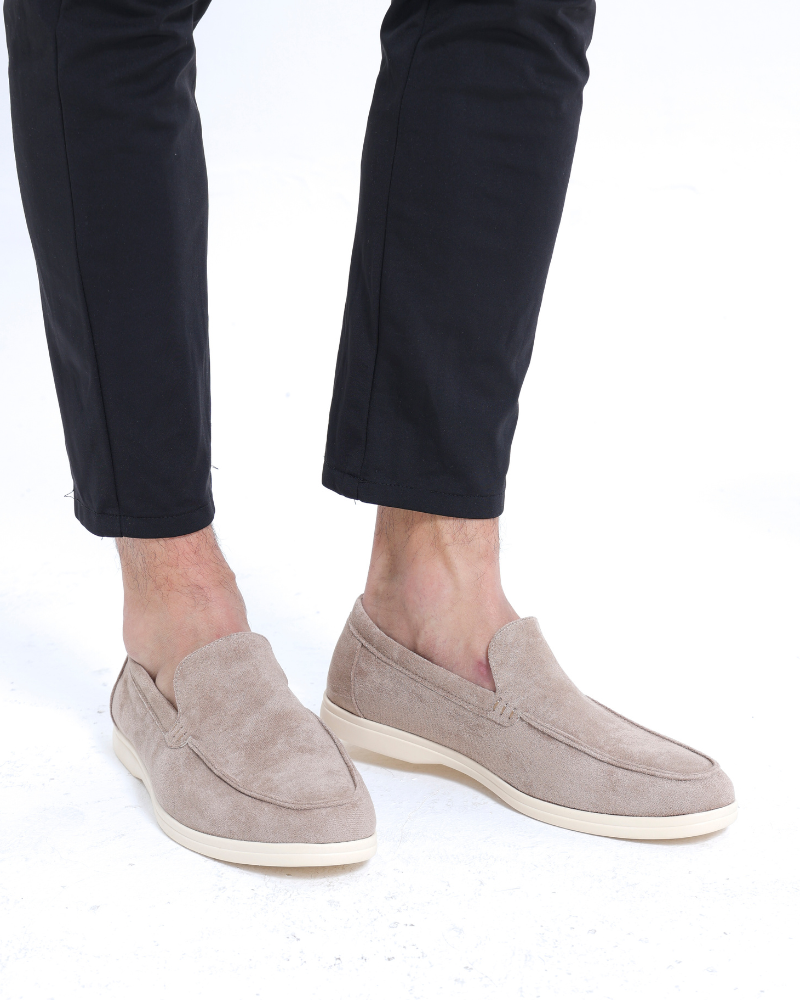 MOCASINES DE CUERO DE ANTE