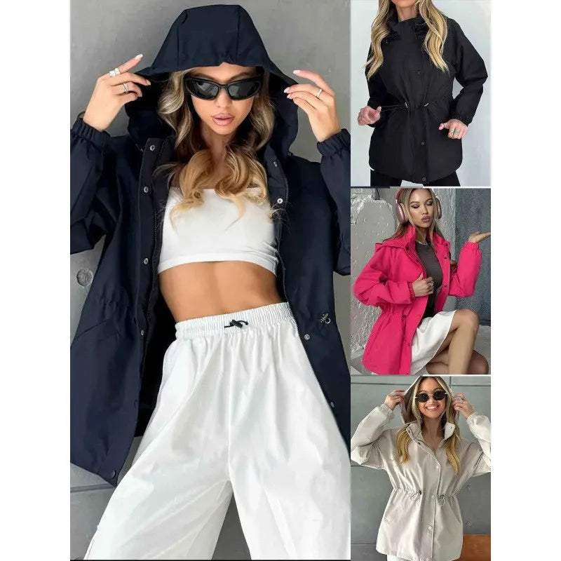 Gabardina Impermeble con Corte Ajustada
