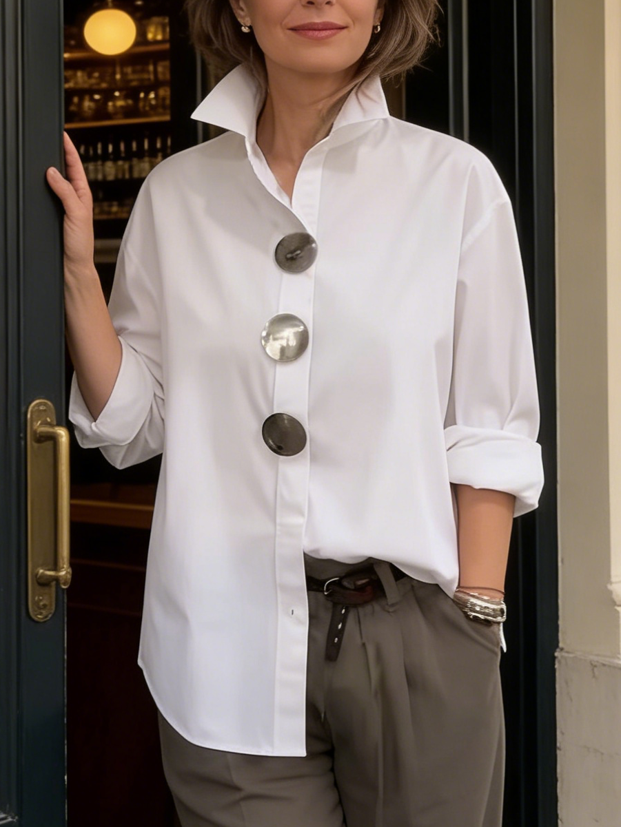 Blusa Elegante Sophie Con Botones Grandes