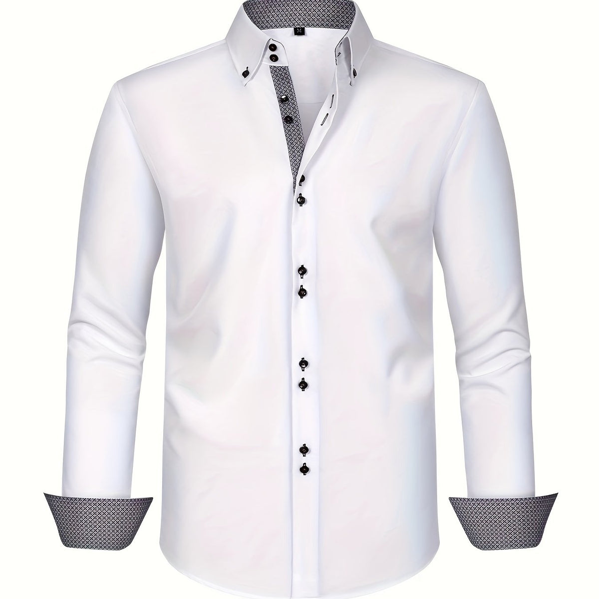 Camisa elegante y ligera con detalles en contraste