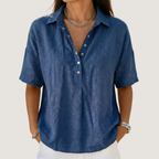Blusa con cuello y detalles abotonados Willow