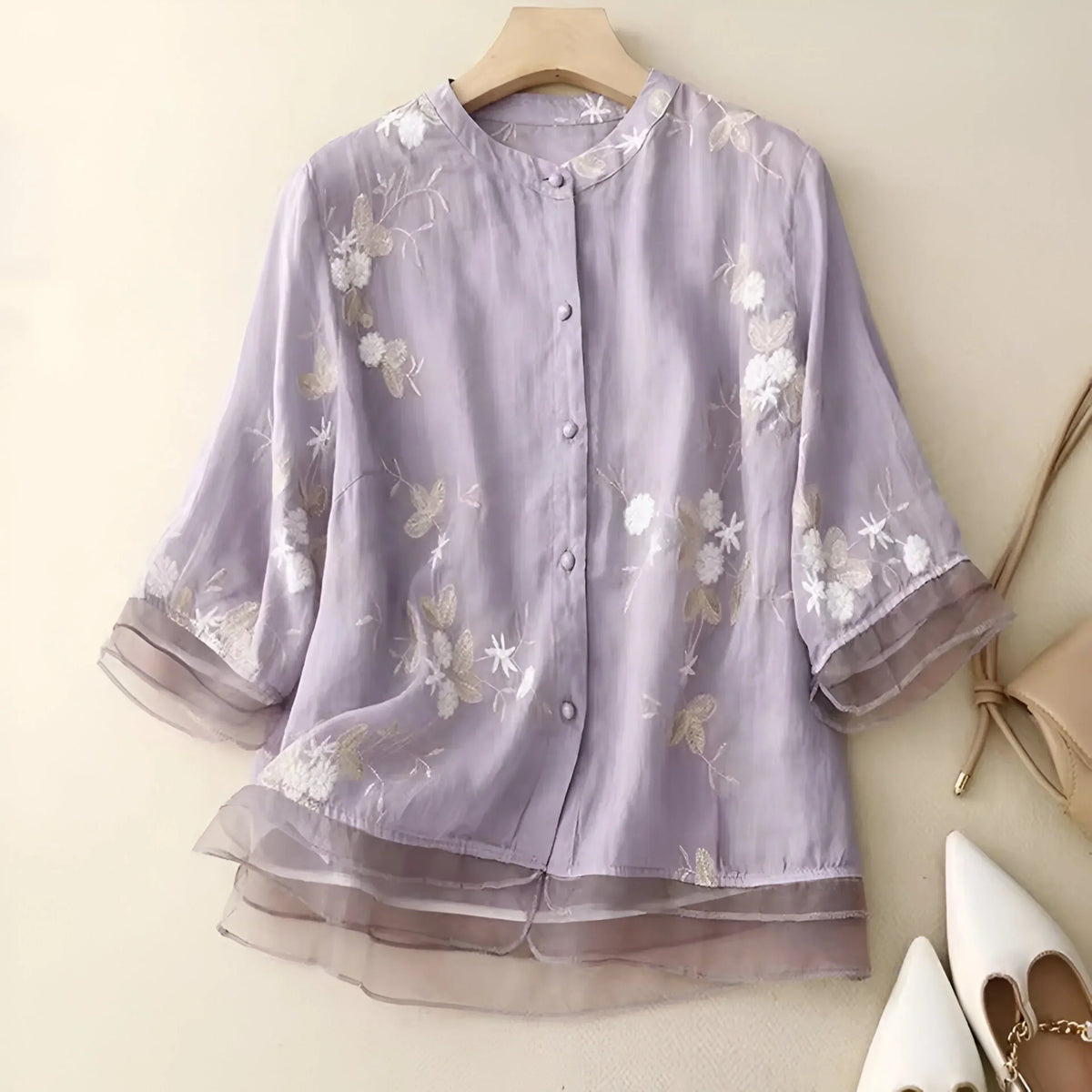 Top de algodón bordado Mila