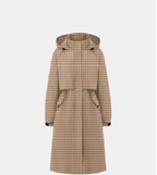 Gabardina Impermeble con Corte Ajustada - Pata de gallo beige