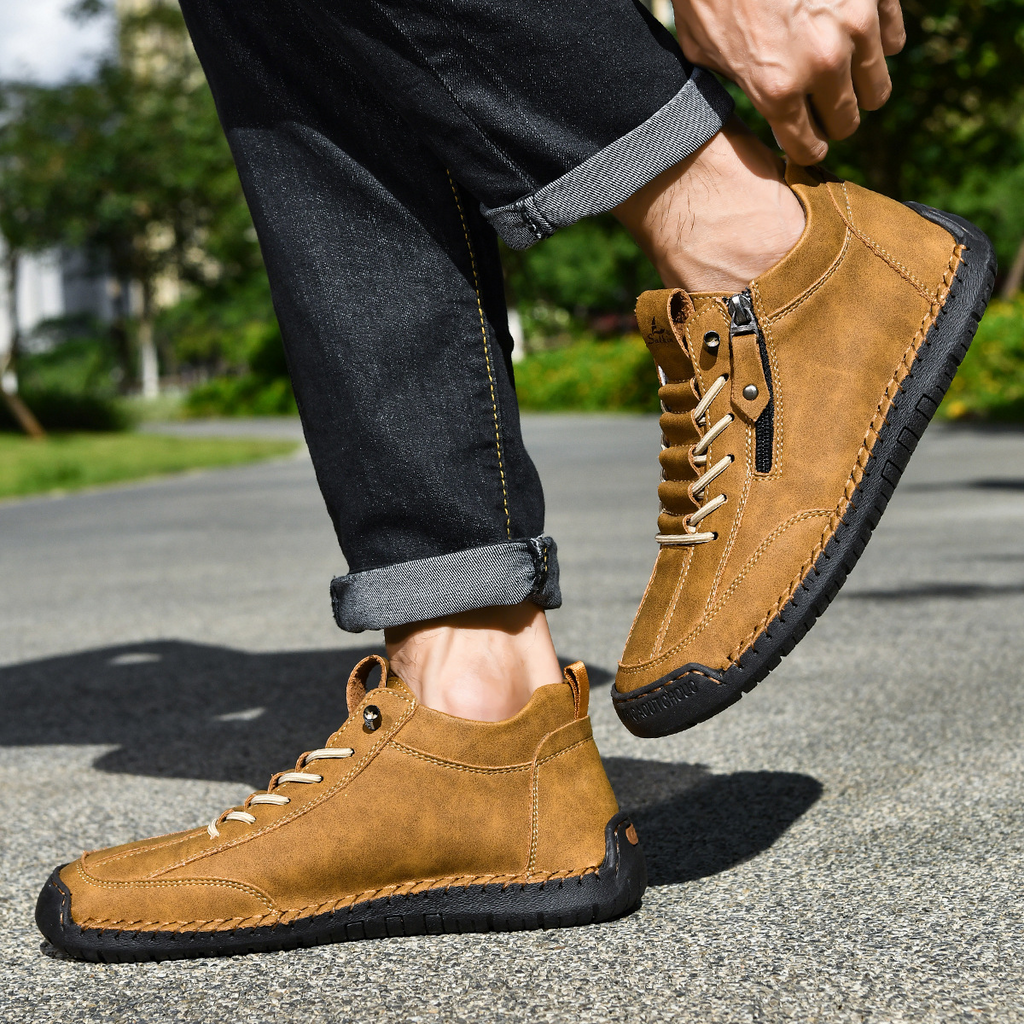 ZAPATOS DE NOBUK CON CREMALLERA PARA HOMBRE
