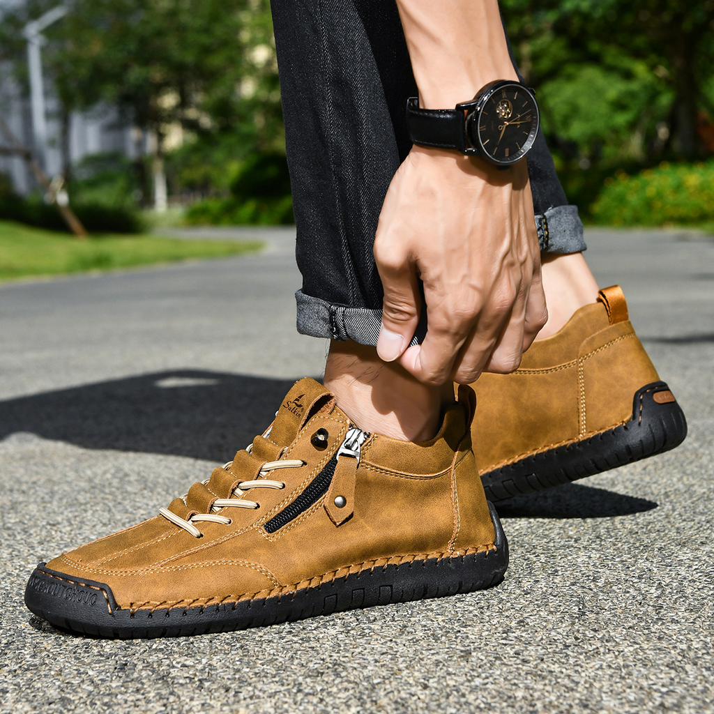 ZAPATOS DE NOBUK CON CREMALLERA PARA HOMBRE