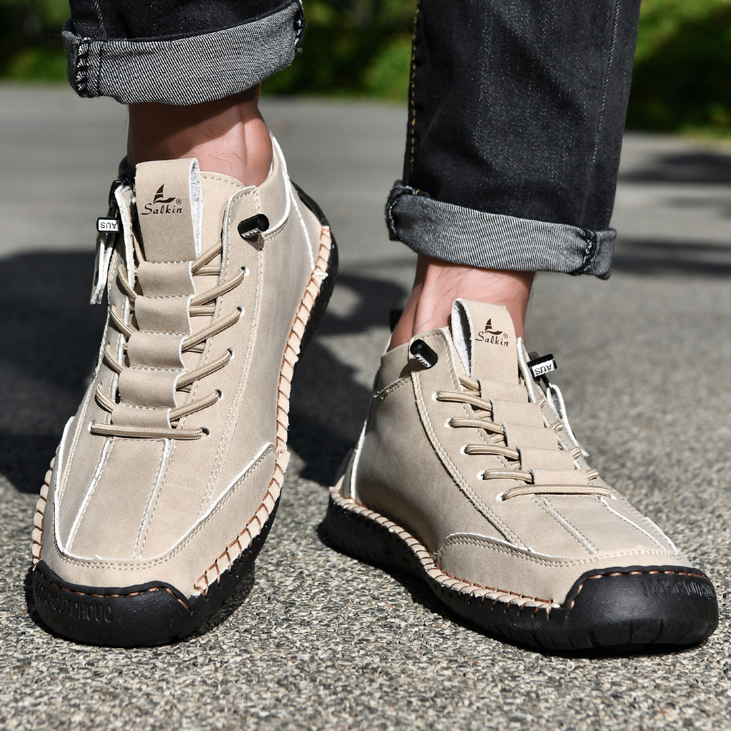 ZAPATOS DE NOBUK CON CREMALLERA PARA HOMBRE