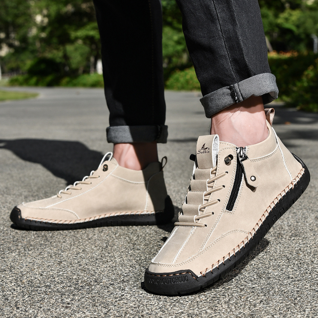 ZAPATOS DE NOBUK CON CREMALLERA PARA HOMBRE