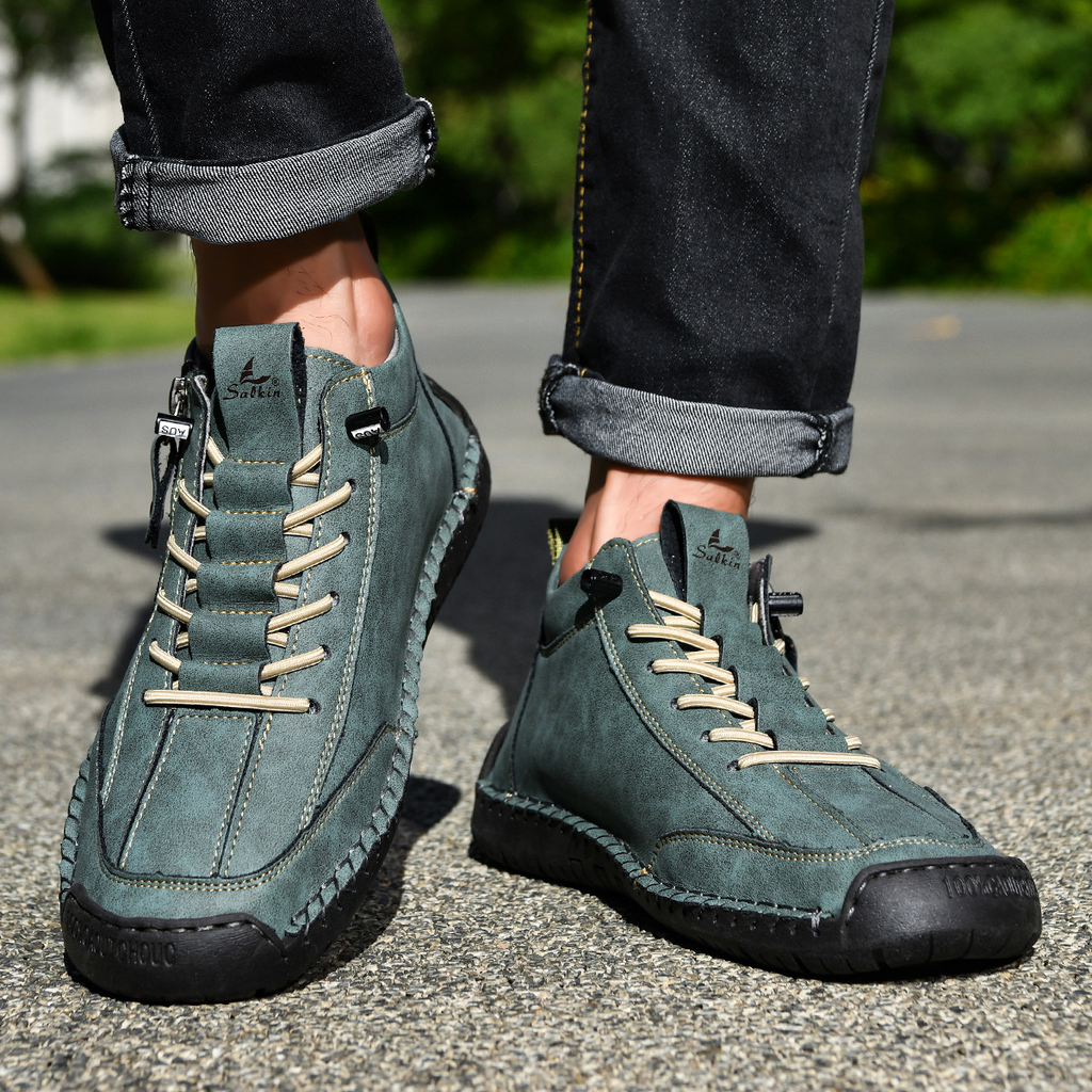 ZAPATOS DE NOBUK CON CREMALLERA PARA HOMBRE