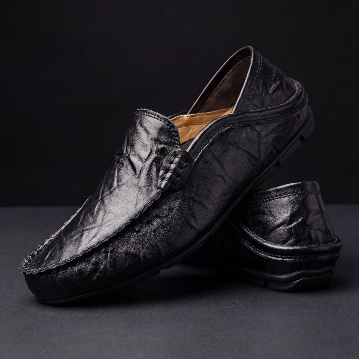 Mocasines de cuero suave Antoine