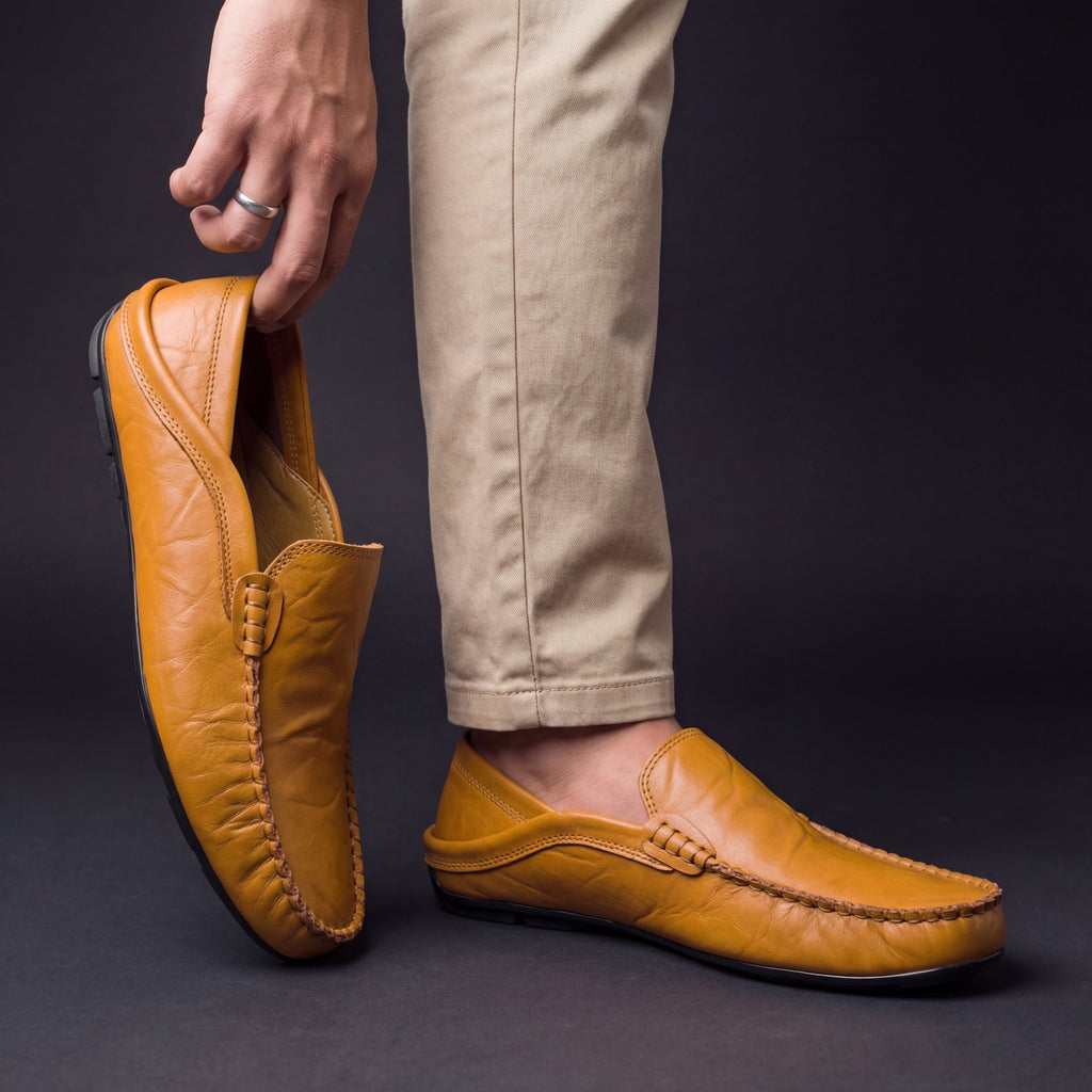 Mocasines de cuero suave Antoine