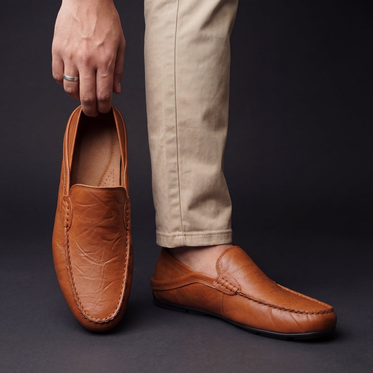 Mocasines de cuero suave Antoine