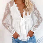 Blusa elegante de encaje Cyrielle