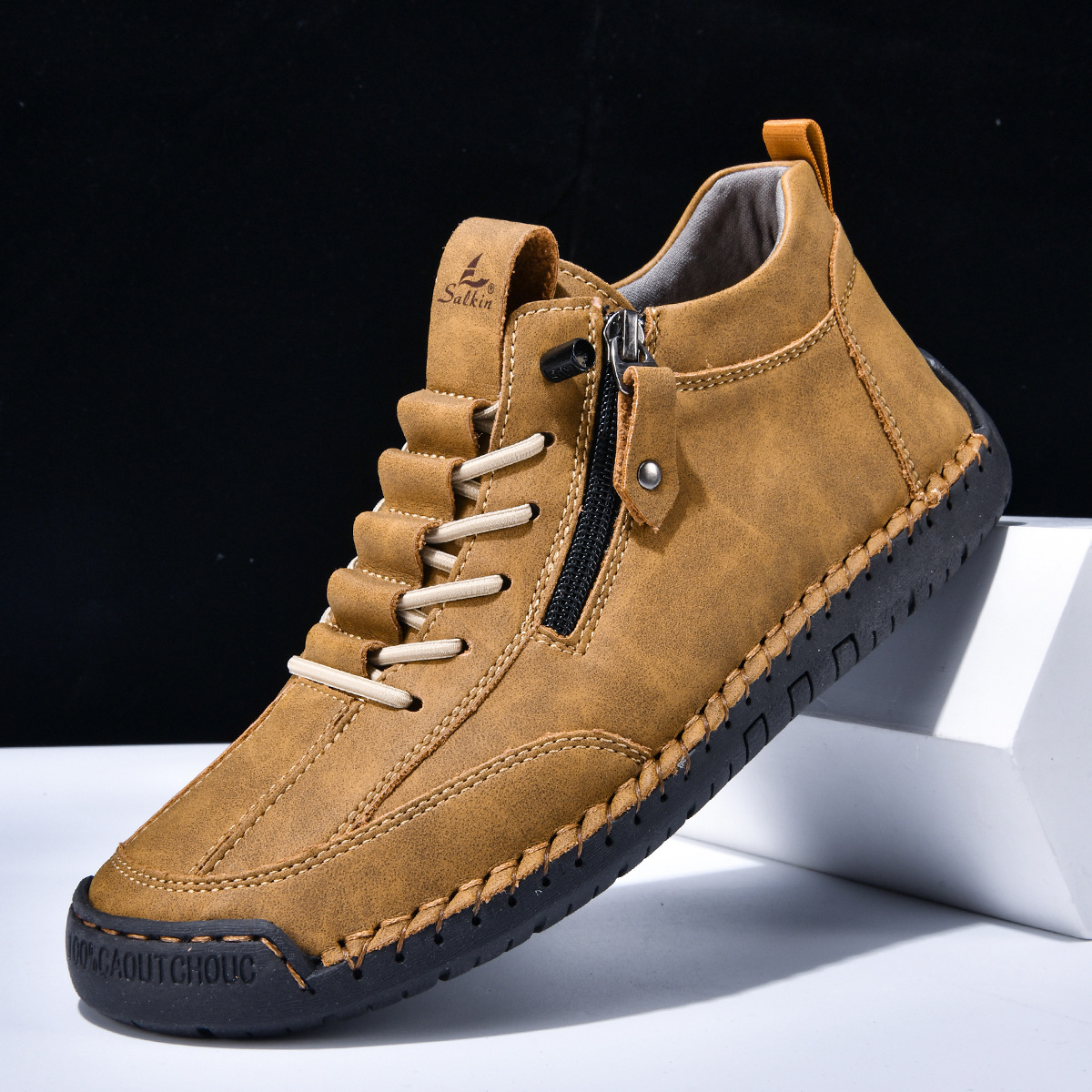 ZAPATOS DE NOBUK CON CREMALLERA PARA HOMBRE