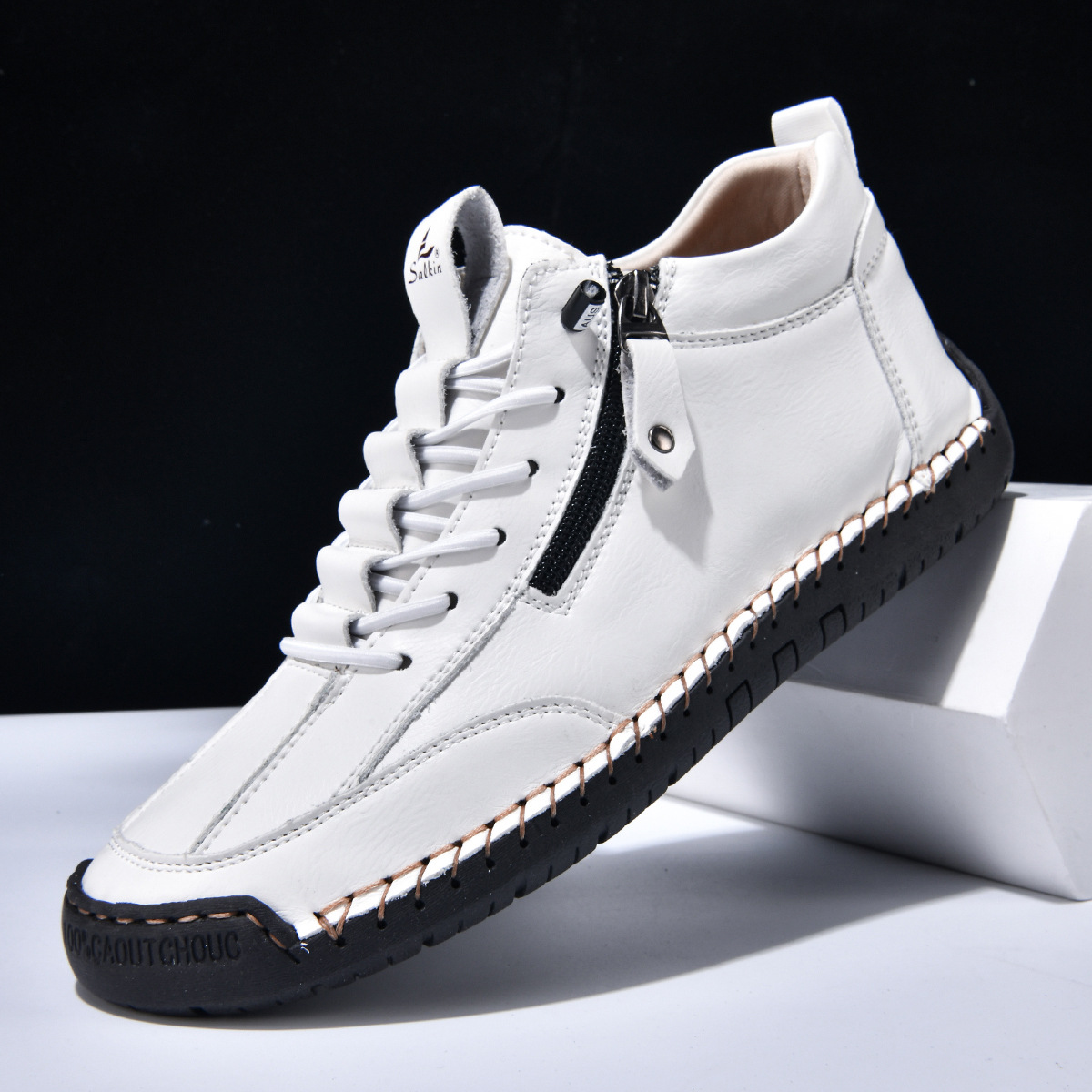 ZAPATOS DE NOBUK CON CREMALLERA PARA HOMBRE