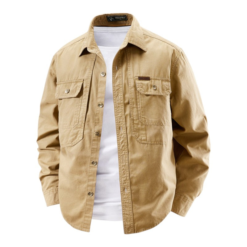 Camisa utilitaria de manga larga para hombre