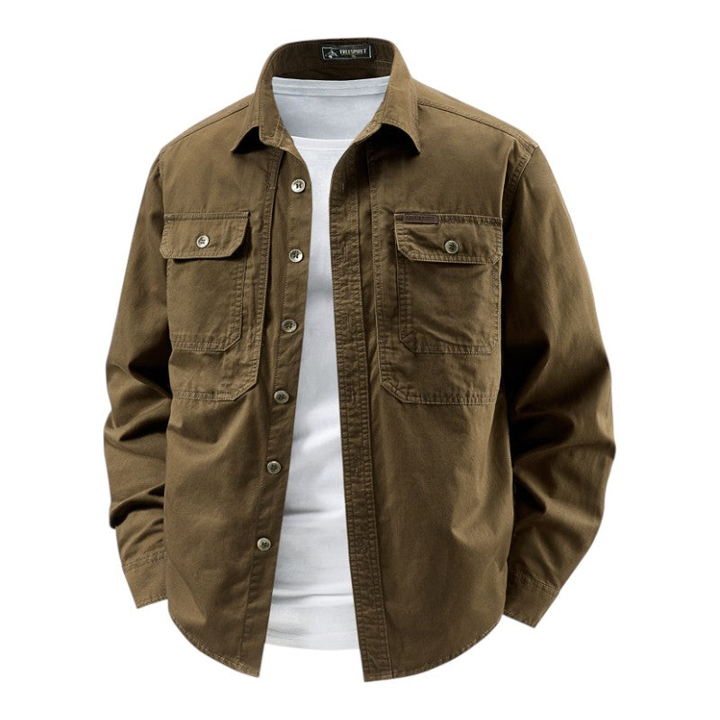 Camisa utilitaria de manga larga para hombre