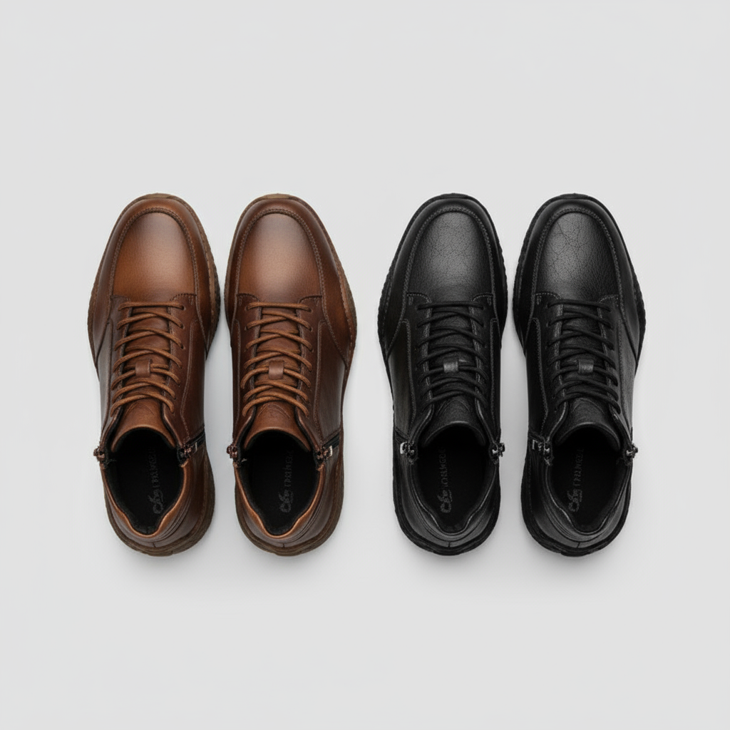 BOTAS DE CUERO RESISTENTES PARA HOMBRE