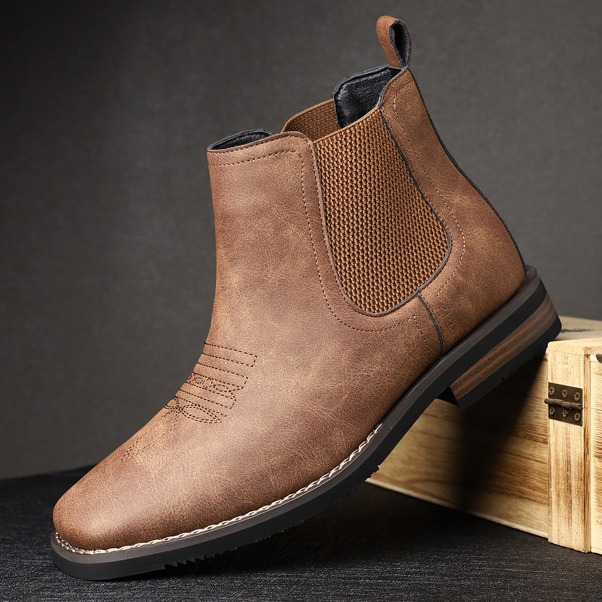 BOTAS CLÁSICAS DE CUERO PARA HOMBRE
