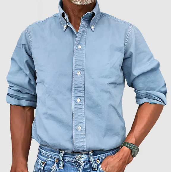 CAMISA DE MANGA LARGA ANTIARRUGAS PARA HOMBRE