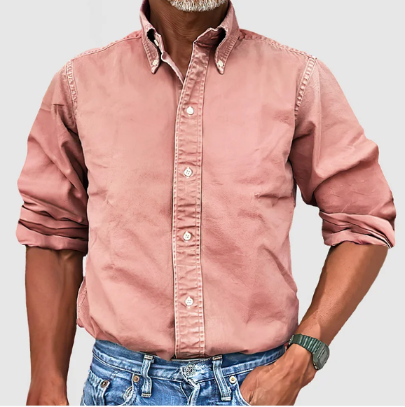 CAMISA DE MANGA LARGA ANTIARRUGAS PARA HOMBRE