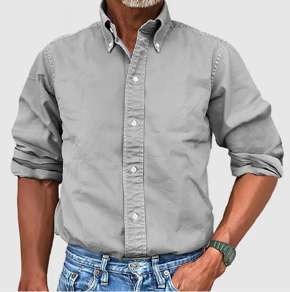 CAMISA DE MANGA LARGA ANTIARRUGAS PARA HOMBRE
