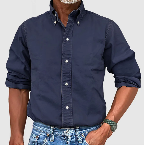 CAMISA DE MANGA LARGA ANTIARRUGAS PARA HOMBRE