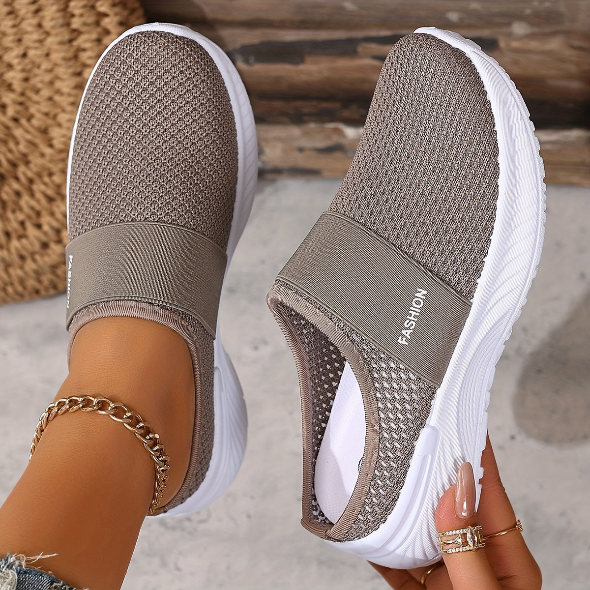 Zapatillas Mules Malla Transpirable Nicole