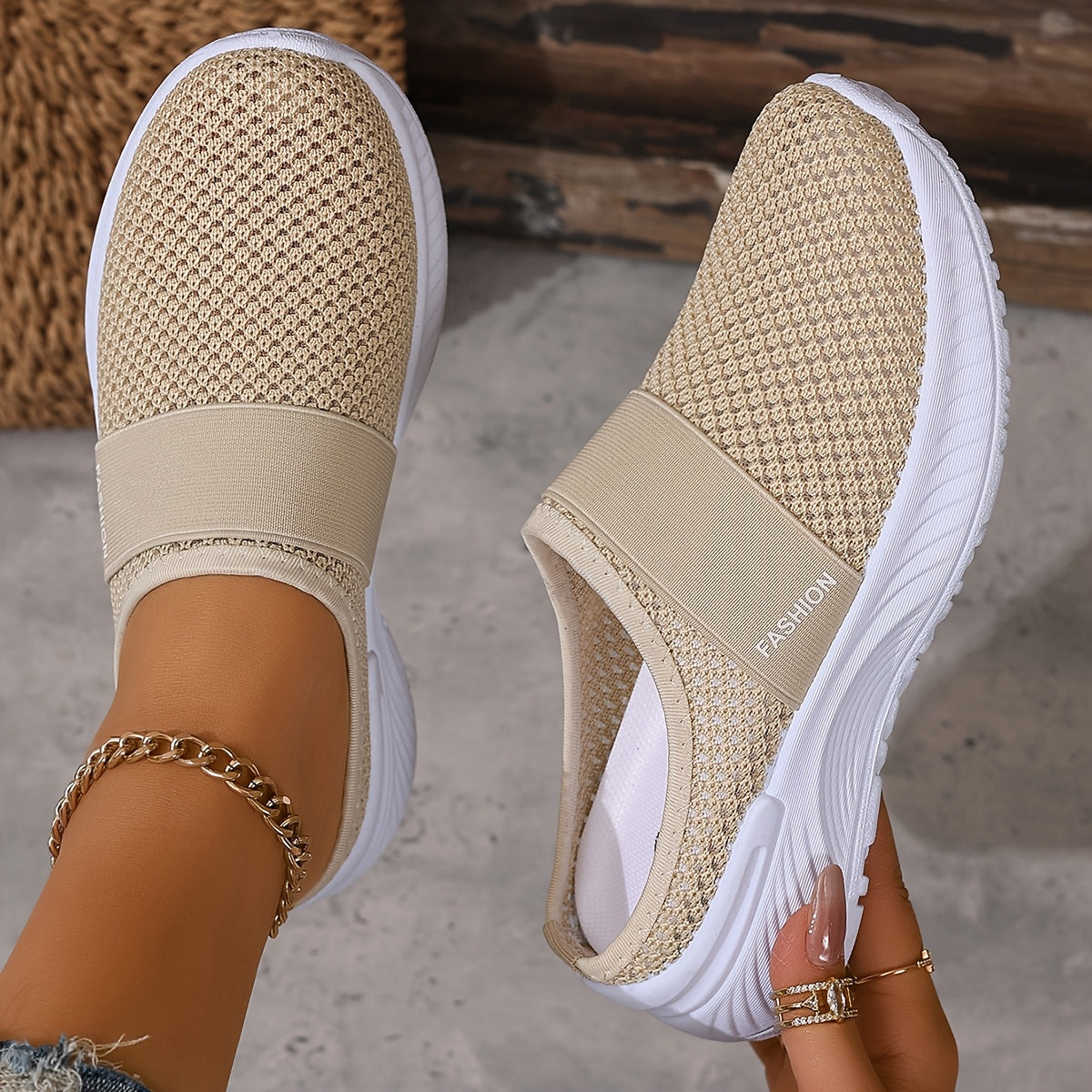 Zapatillas Mules Malla Transpirable Nicole